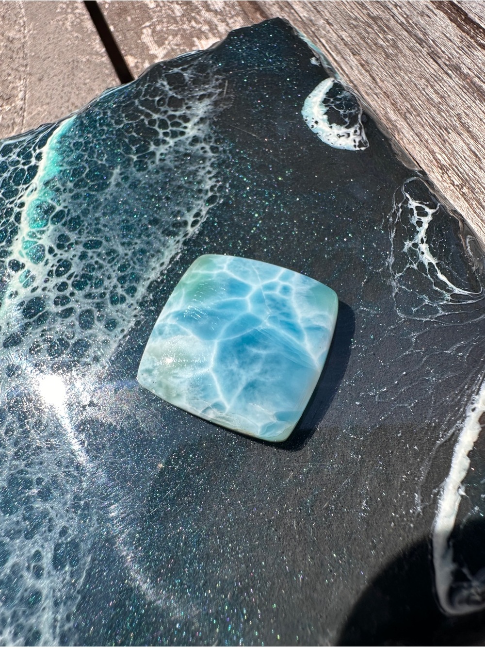 LARIMAR SQUARE PENDAND PIECE